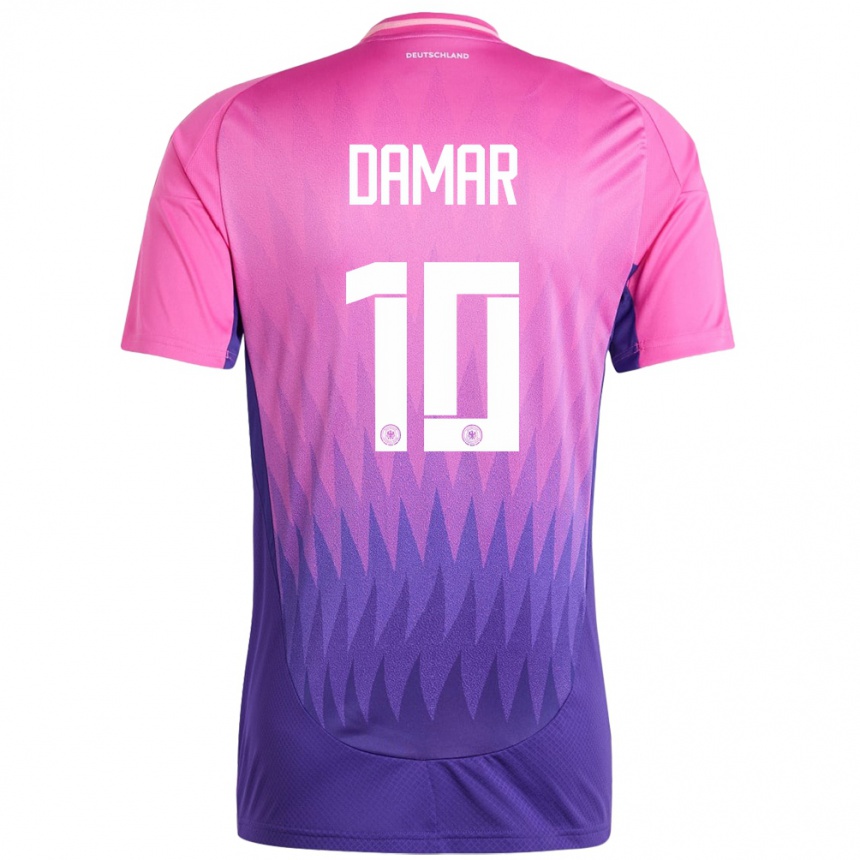 Vaikiškas Vokietija Muhammed Damar #10 Rožinė Violetinė Išvykos Marškinėliai 24-26 T-Shirt