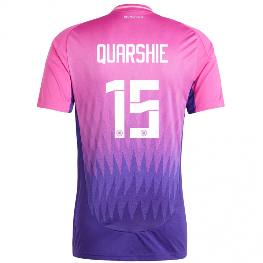 Vaikiškas Vokietija Joshua Quarshie #15 Rožinė Violetinė Išvykos Marškinėliai 24-26 T-Shirt