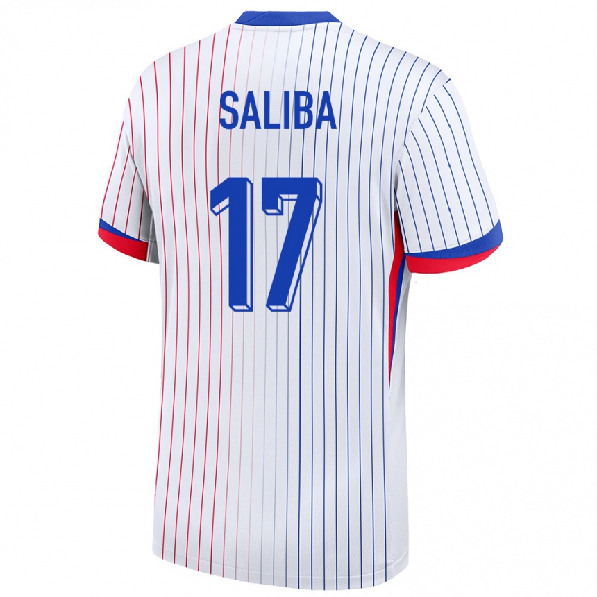 Vaikiškas Prancūzija William Saliba #17 Baltas Išvykos Marškinėliai 24-26 T-Shirt