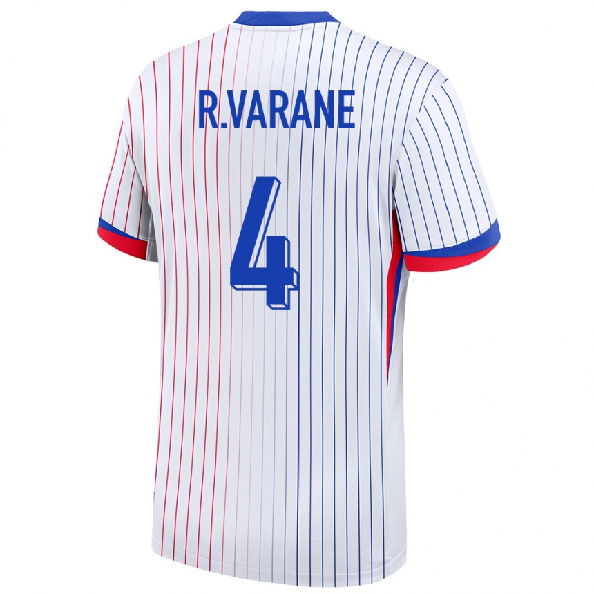 Vaikiškas Prancūzija Raphael Varane #4 Baltas Išvykos Marškinėliai 24-26 T-Shirt