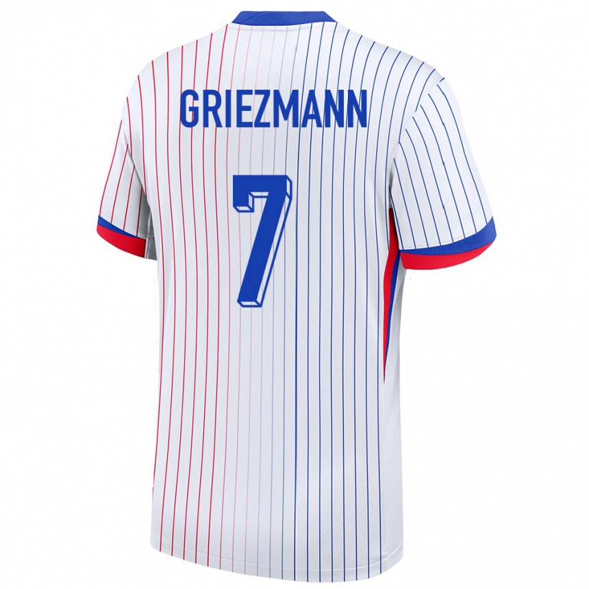 Vaikiškas Prancūzija Antoine Griezmann #7 Baltas Išvykos Marškinėliai 24-26 T-Shirt