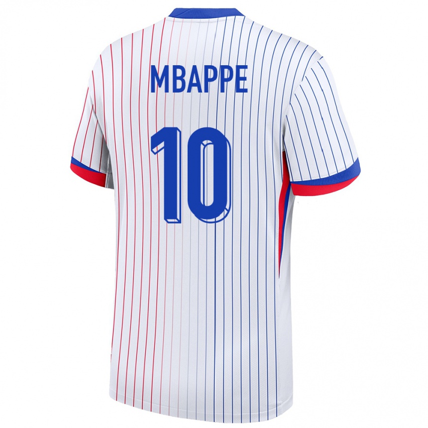 Vaikiškas Prancūzija Kylian Mbappe #10 Baltas Išvykos Marškinėliai 24-26 T-Shirt