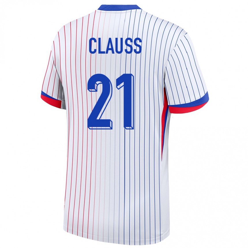 Vaikiškas Prancūzija Jonathan Clauss #21 Baltas Išvykos Marškinėliai 24-26 T-Shirt