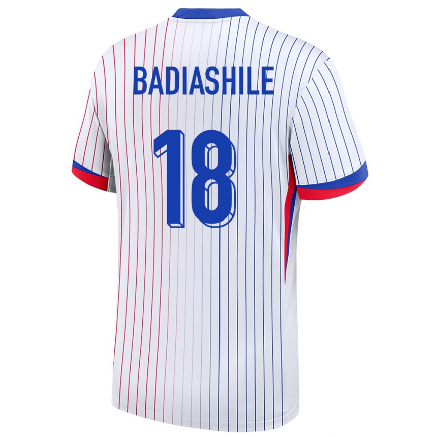 Vaikiškas Prancūzija Benoit Badiashile #18 Baltas Išvykos Marškinėliai 24-26 T-Shirt