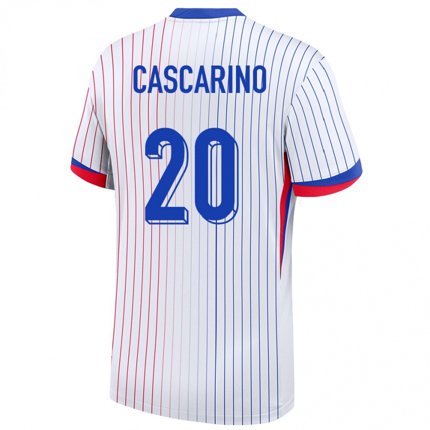 Vaikiškas Prancūzija Delphine Cascarino #20 Baltas Išvykos Marškinėliai 24-26 T-Shirt