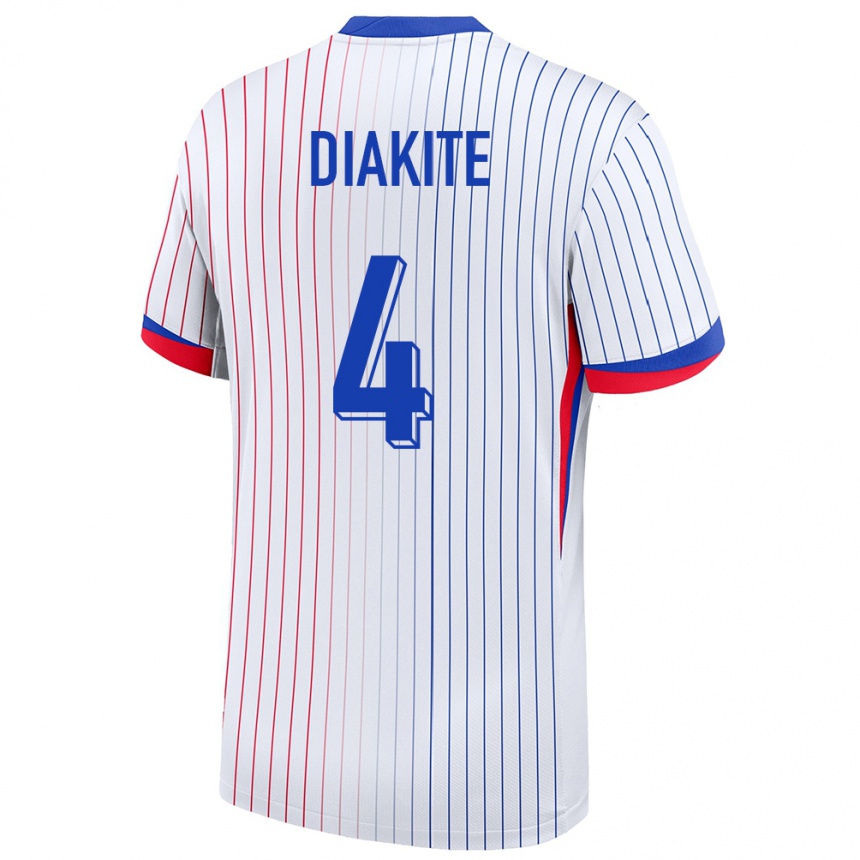 Vaikiškas Prancūzija Bafode Diakite #4 Baltas Išvykos Marškinėliai 24-26 T-Shirt