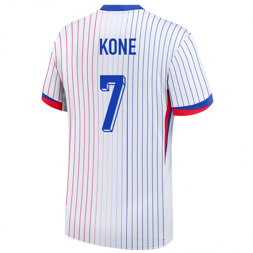 Vaikiškas Prancūzija Kouadio Kone #7 Baltas Išvykos Marškinėliai 24-26 T-Shirt