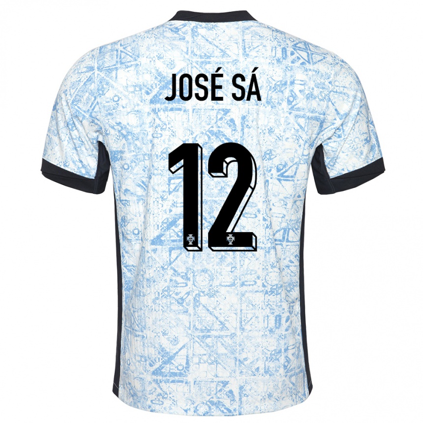 Vaikiškas Portugalija Jose Sa #12 Kreminė Mėlyna Išvykos Marškinėliai 24-26 T-Shirt