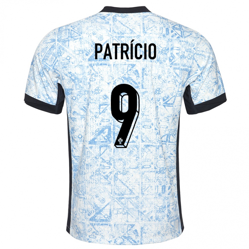 Vaikiškas Portugalija Nuno Patricio #9 Kreminė Mėlyna Išvykos Marškinėliai 24-26 T-Shirt