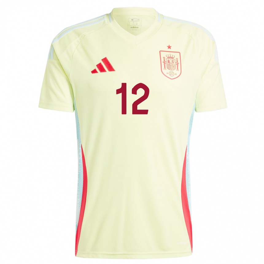 Vaikiškas Ispanija Lucia Rodriguez #12 Geltona Išvykos Marškinėliai 24-26 T-Shirt