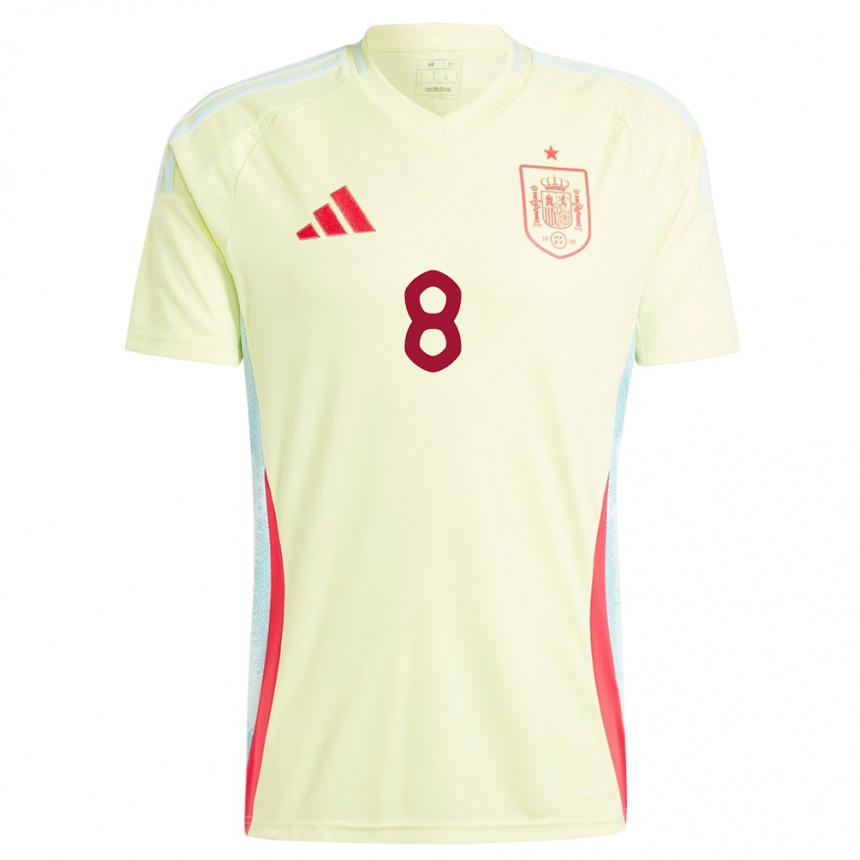 Vaikiškas Ispanija Koke #8 Geltona Išvykos Marškinėliai 24-26 T-Shirt