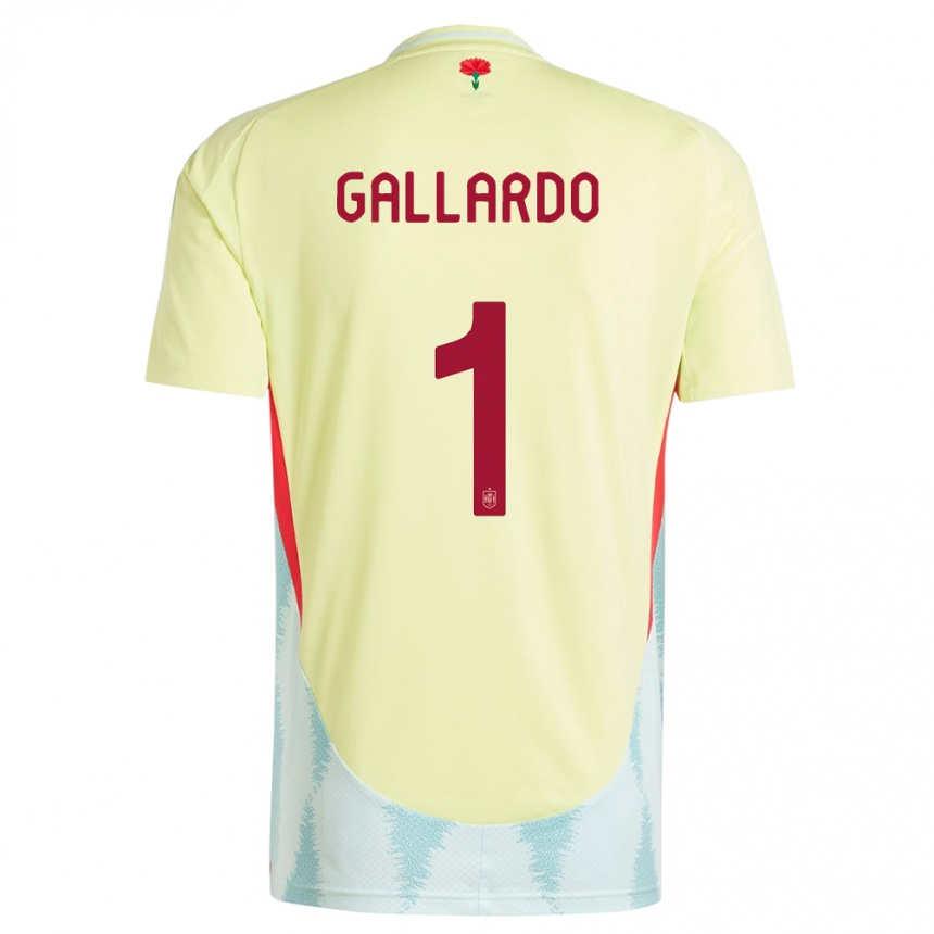 Vaikiškas Ispanija Dolores Gallardo #1 Geltona Išvykos Marškinėliai 24-26 T-Shirt