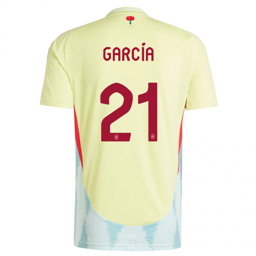 Vaikiškas Ispanija Sheila Garcia #21 Geltona Išvykos Marškinėliai 24-26 T-Shirt