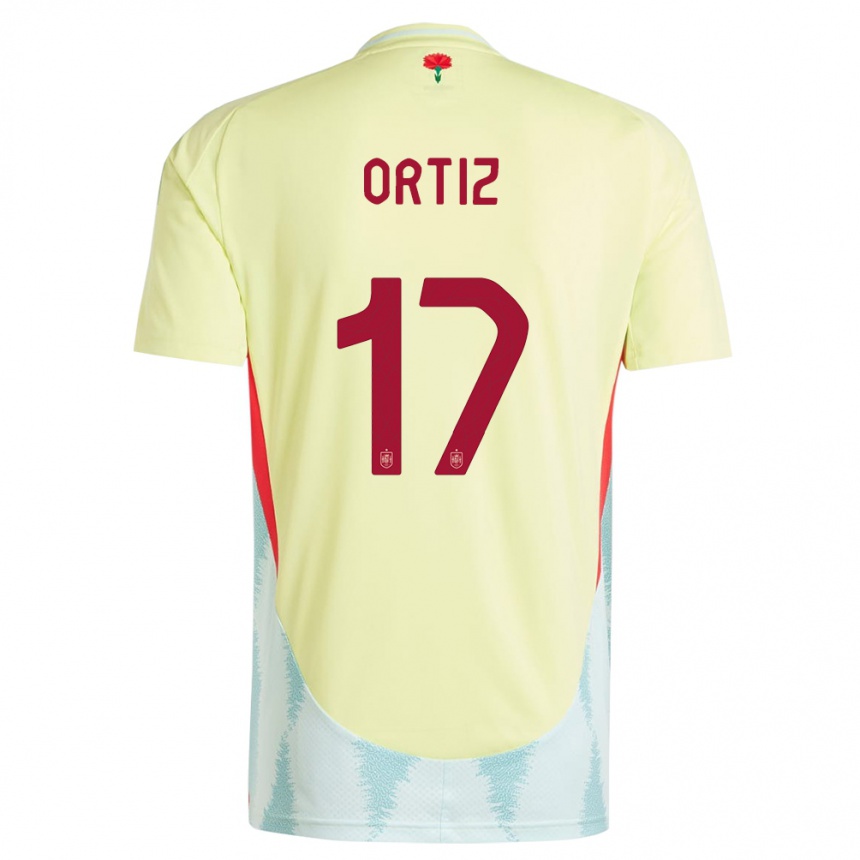 Vaikiškas Ispanija Angel Ortiz #17 Geltona Išvykos Marškinėliai 24-26 T-Shirt