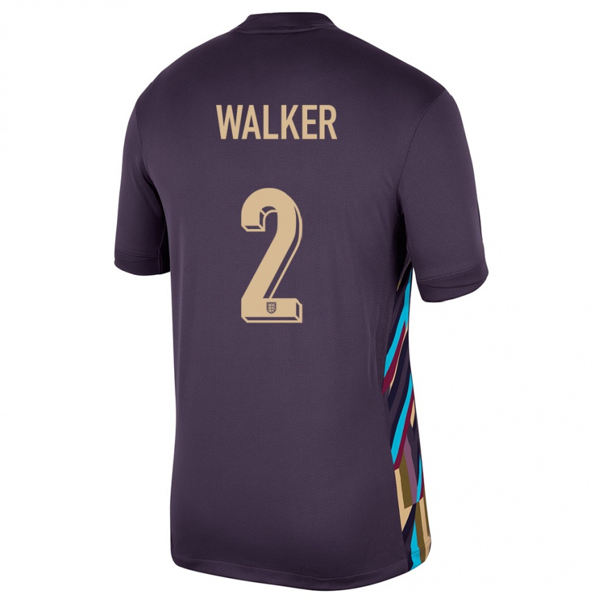 Vaikiškas Anglija Kyle Walker #2 Tamsi Razina Išvykos Marškinėliai 24-26 T-Shirt