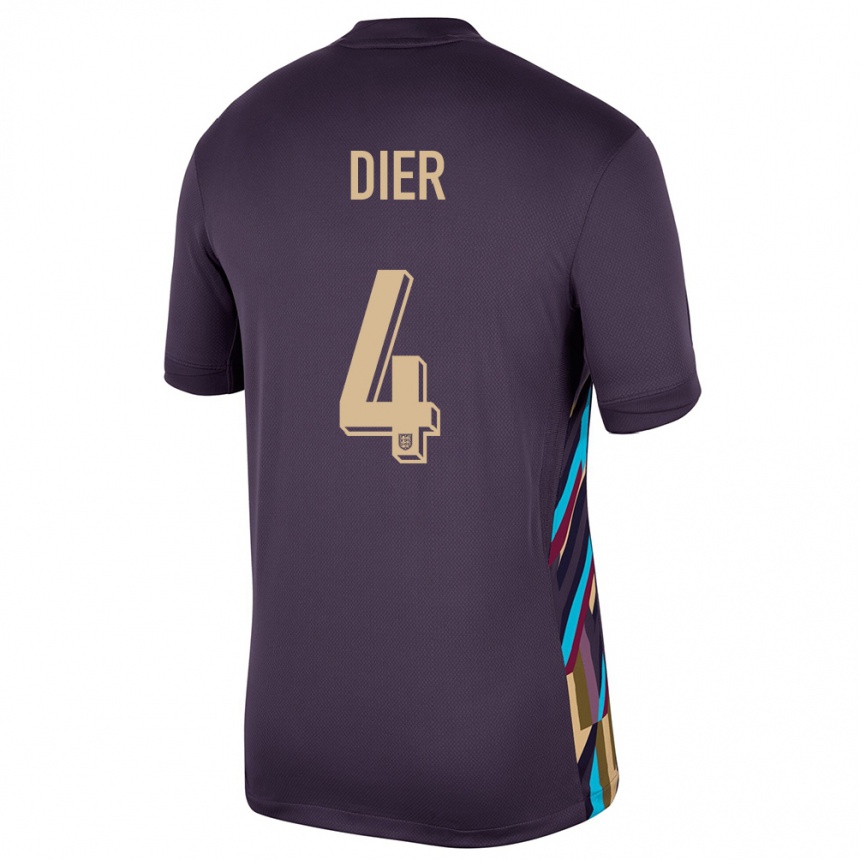 Vaikiškas Anglija Eric Dier #4 Tamsi Razina Išvykos Marškinėliai 24-26 T-Shirt