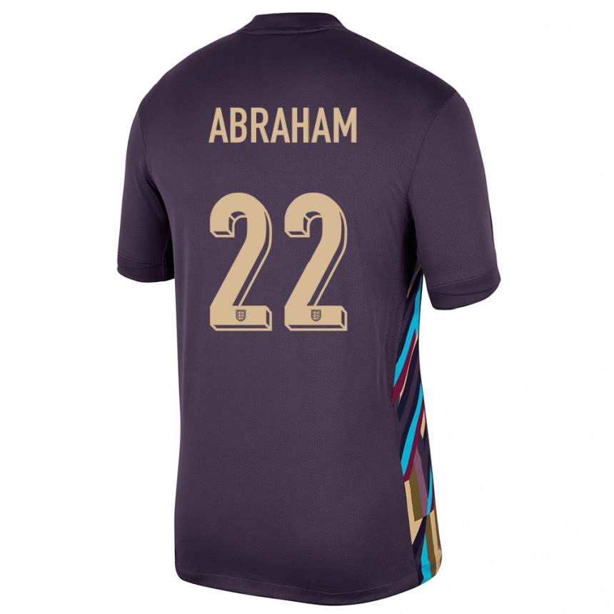 Vaikiškas Anglija Tammy Abraham #22 Tamsi Razina Išvykos Marškinėliai 24-26 T-Shirt