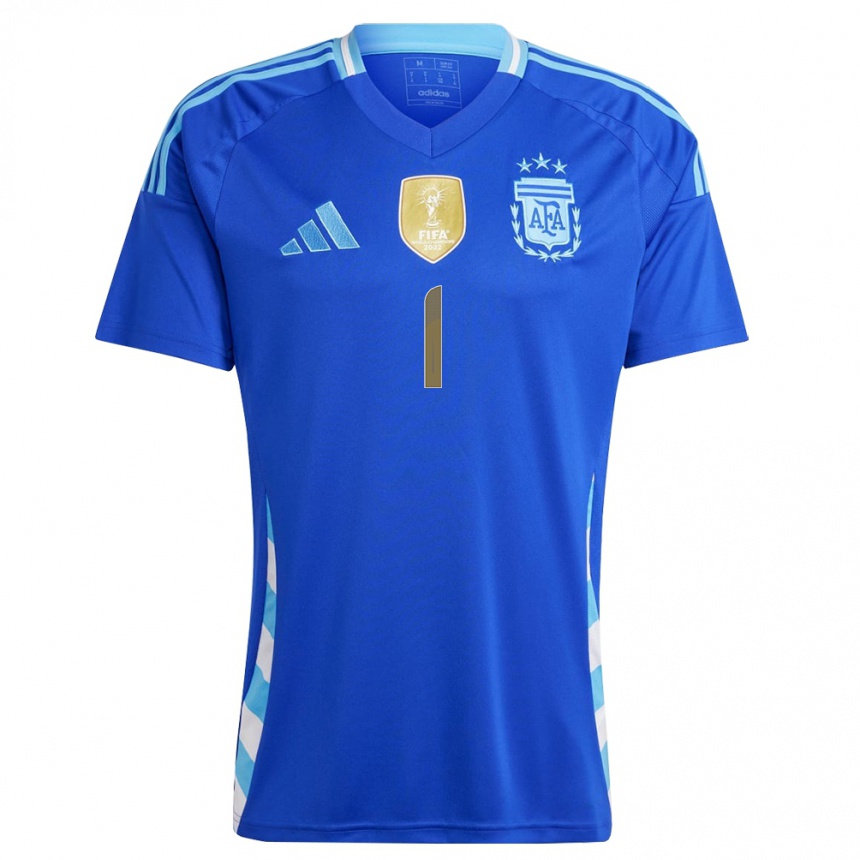 Vaikiškas Argentina Franco Armani #1 Mėlyna Išvykos Marškinėliai 24-26 T-Shirt