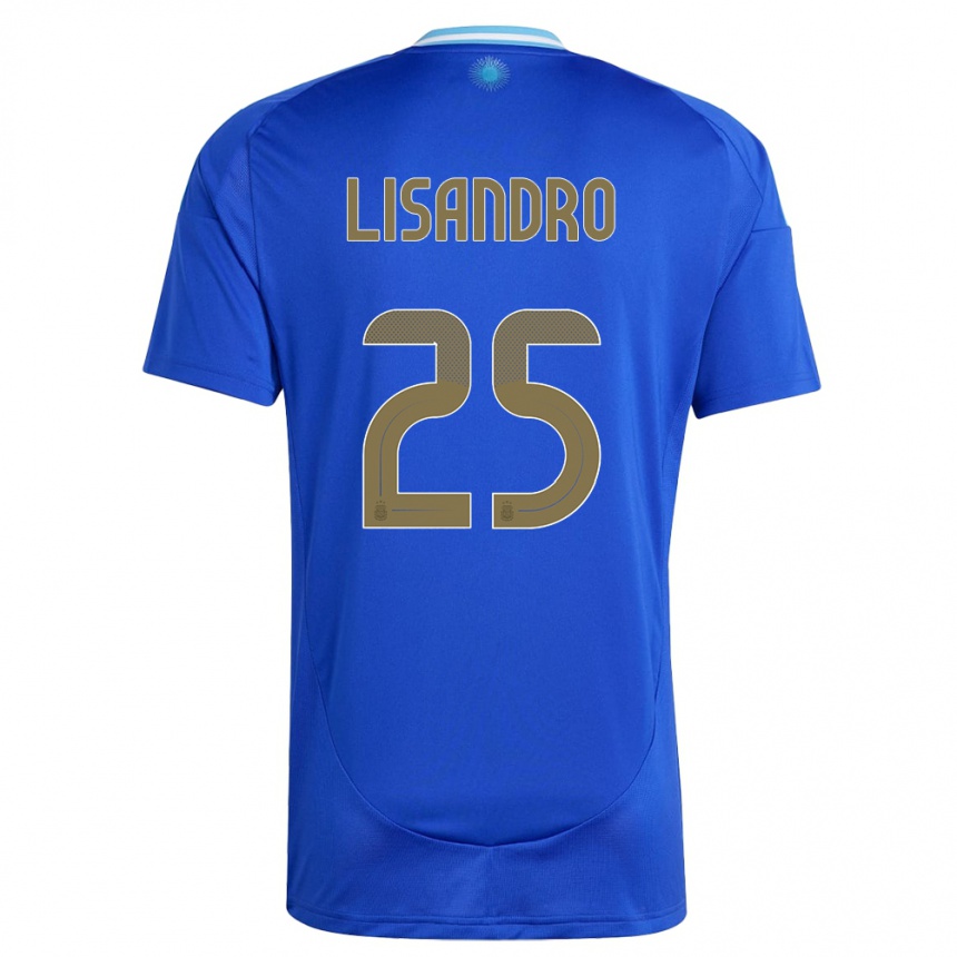 Vaikiškas Argentina Lisandro Martinez #25 Mėlyna Išvykos Marškinėliai 24-26 T-Shirt