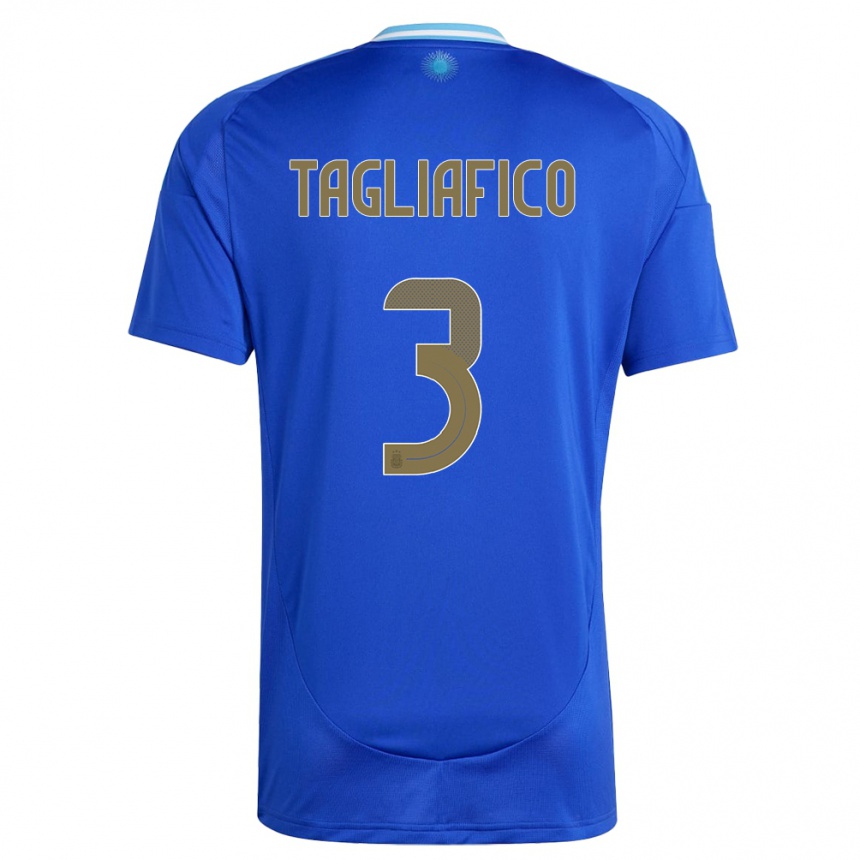 Vaikiškas Argentina Nicolas Tagliafico #3 Mėlyna Išvykos Marškinėliai 24-26 T-Shirt