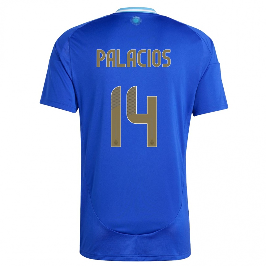 Vaikiškas Argentina Exequiel Palacios #14 Mėlyna Išvykos Marškinėliai 24-26 T-Shirt