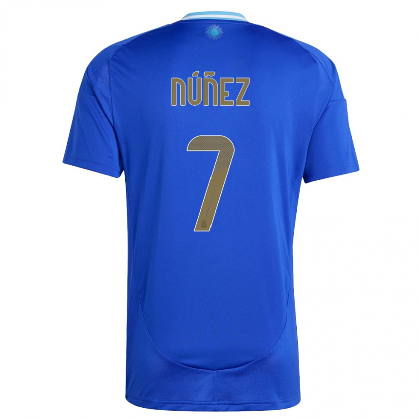 Vaikiškas Argentina Romina Nunez #7 Mėlyna Išvykos Marškinėliai 24-26 T-Shirt