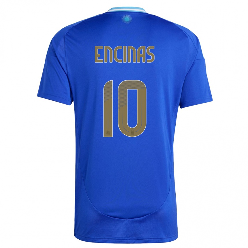 Vaikiškas Argentina Axel Encinas #10 Mėlyna Išvykos Marškinėliai 24-26 T-Shirt