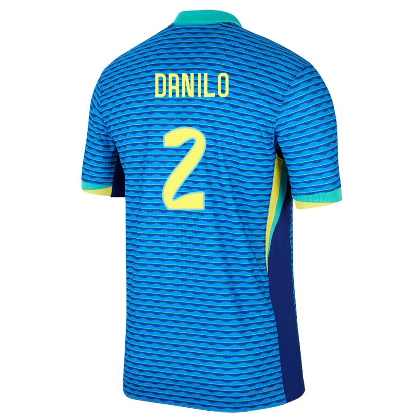 Vaikiškas Brazilija Danilo #2 Mėlyna Išvykos Marškinėliai 24-26 T-Shirt