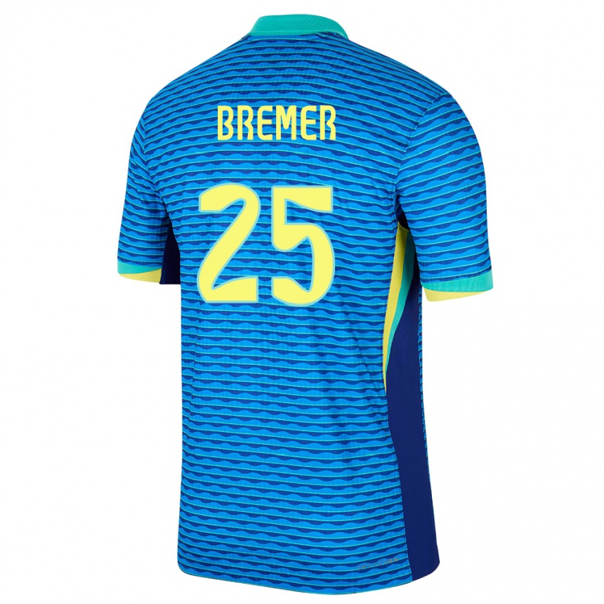 Vaikiškas Brazilija Bremer #25 Mėlyna Išvykos Marškinėliai 24-26 T-Shirt