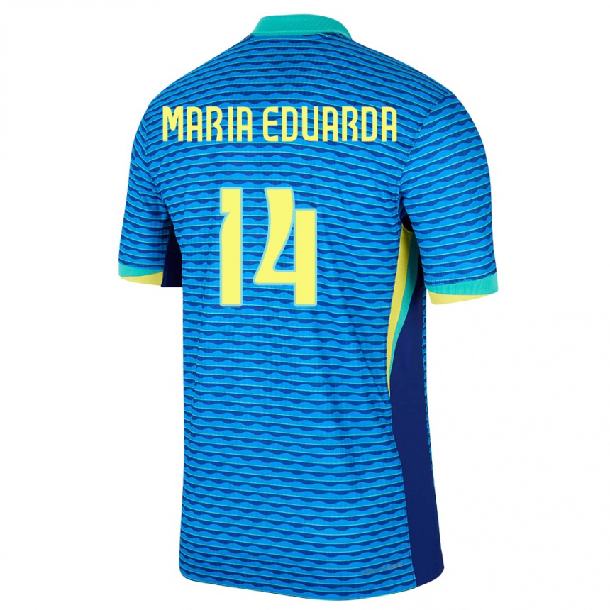 Vaikiškas Brazilija Maria Eduarda #14 Mėlyna Išvykos Marškinėliai 24-26 T-Shirt