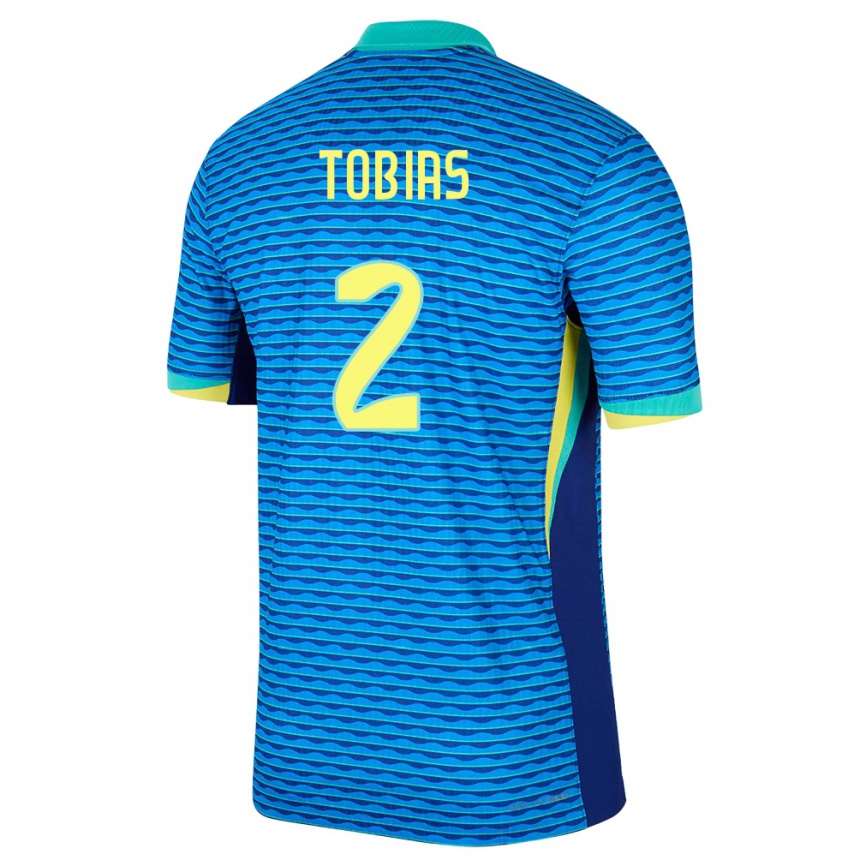 Vaikiškas Brazilija Vinicius Tobias #2 Mėlyna Išvykos Marškinėliai 24-26 T-Shirt