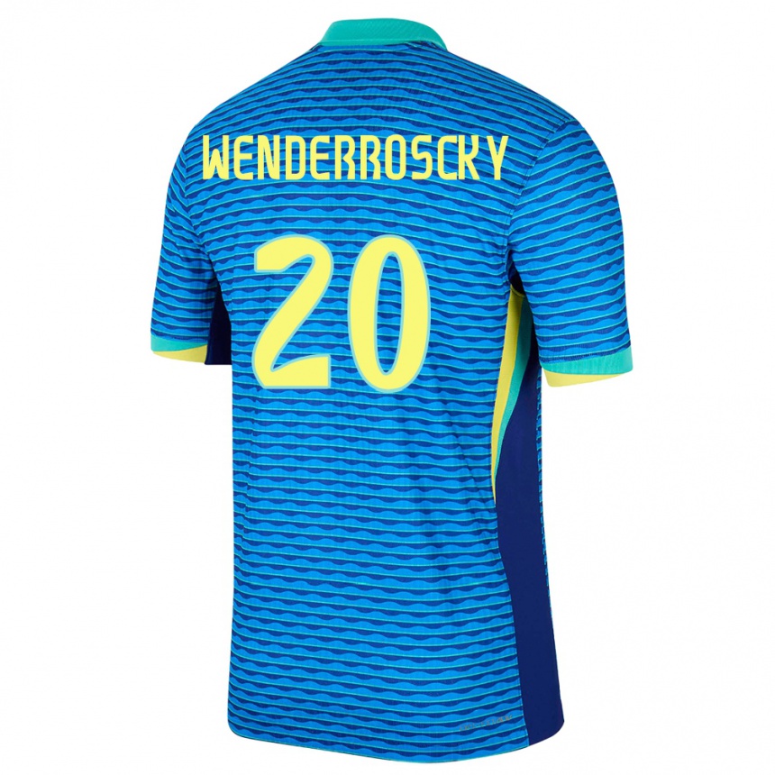 Vaikiškas Brazilija Arthur Wenderroscky #20 Mėlyna Išvykos Marškinėliai 24-26 T-Shirt