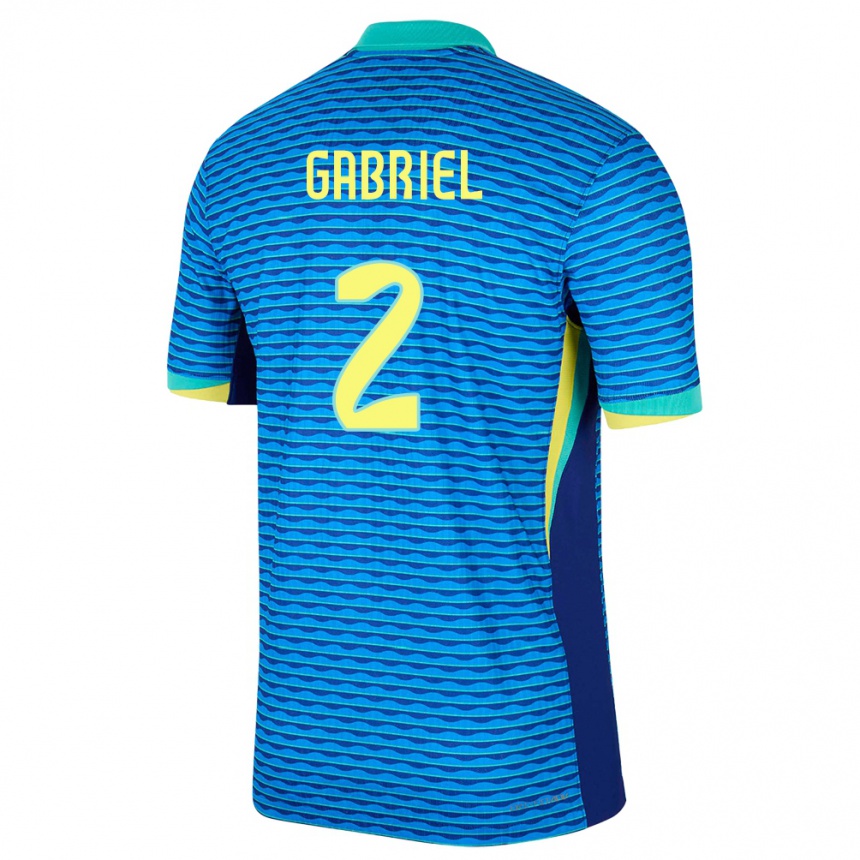 Vaikiškas Brazilija Victor Gabriel #2 Mėlyna Išvykos Marškinėliai 24-26 T-Shirt