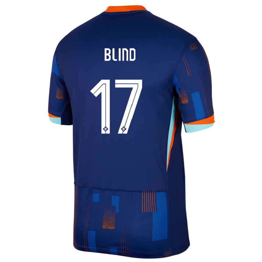 Vaikiškas Olandija Daley Blind #17 Mėlyna Išvykos Marškinėliai 24-26 T-Shirt