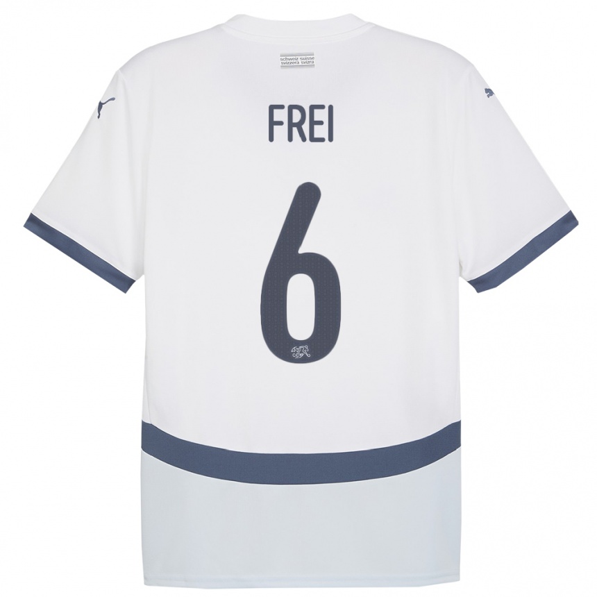 Vaikiškas Šveicarija Fabian Frei #6 Baltas Išvykos Marškinėliai 24-26 T-Shirt