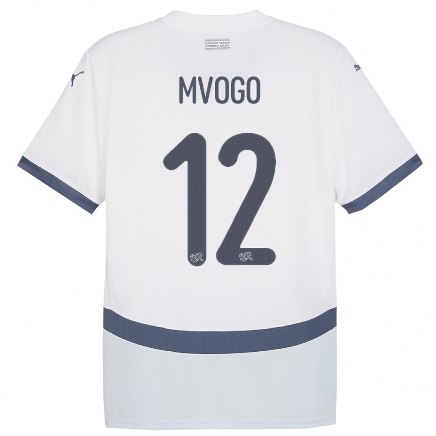 Vaikiškas Šveicarija Yvon Mvogo #12 Baltas Išvykos Marškinėliai 24-26 T-Shirt