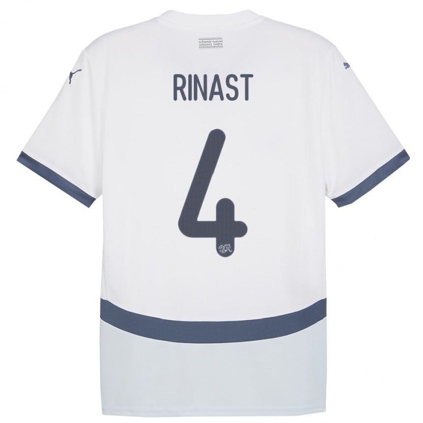 Vaikiškas Šveicarija Rachel Rinast #4 Baltas Išvykos Marškinėliai 24-26 T-Shirt