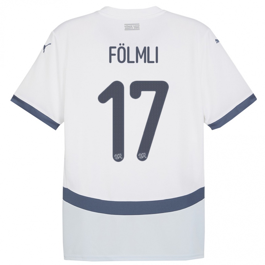 Vaikiškas Šveicarija Svenja Folmli #17 Baltas Išvykos Marškinėliai 24-26 T-Shirt