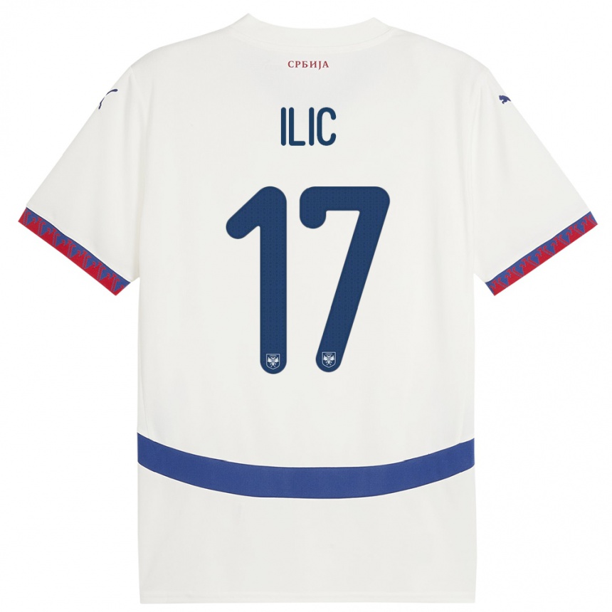 Vaikiškas Serbija Ivan Ilic #17 Baltas Išvykos Marškinėliai 24-26 T-Shirt