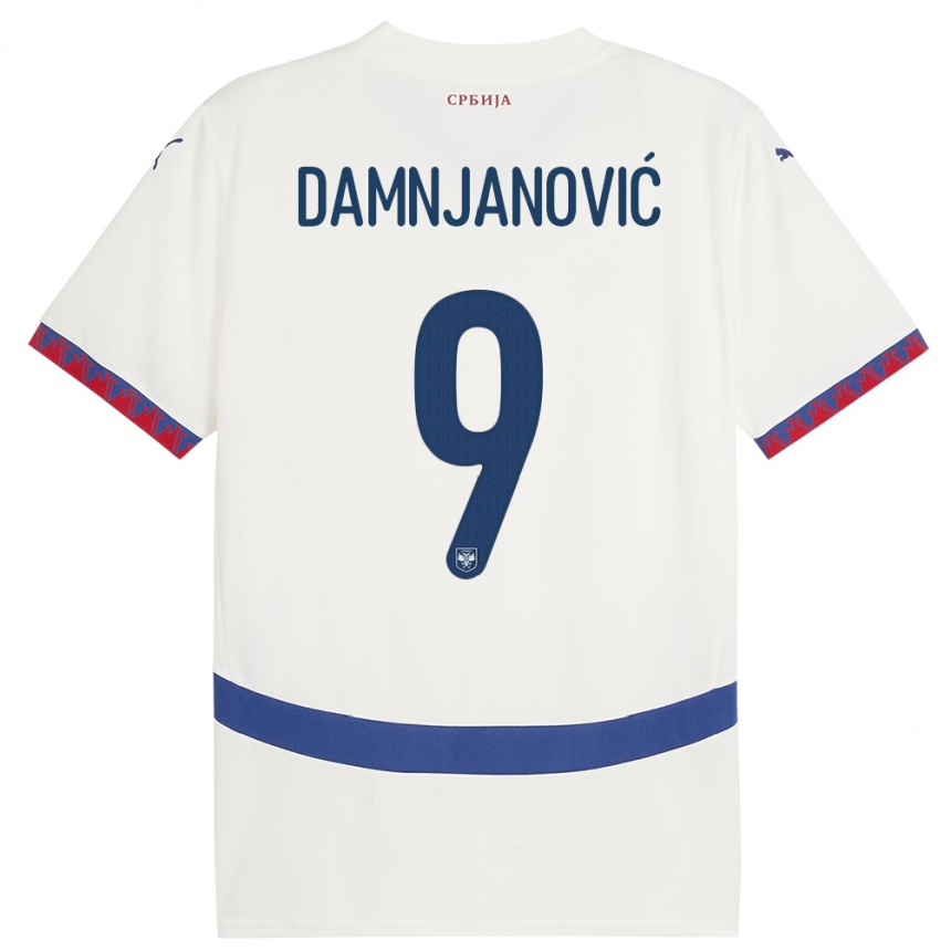 Vaikiškas Serbija Jovana Damnjanovic #9 Baltas Išvykos Marškinėliai 24-26 T-Shirt