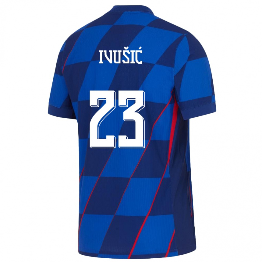 Vaikiškas Kroatija Ivica Ivusic #23 Mėlyna Išvykos Marškinėliai 24-26 T-Shirt