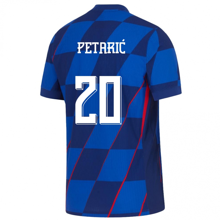 Vaikiškas Kroatija Nika Petaric #20 Mėlyna Išvykos Marškinėliai 24-26 T-Shirt