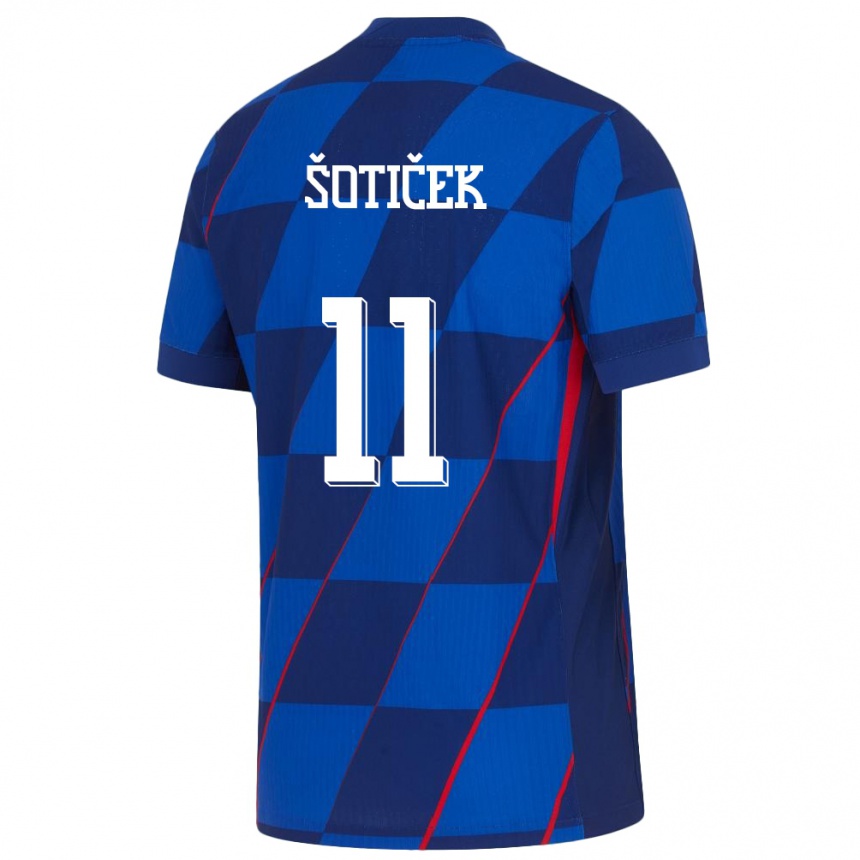 Vaikiškas Kroatija Marin Soticek #11 Mėlyna Išvykos Marškinėliai 24-26 T-Shirt