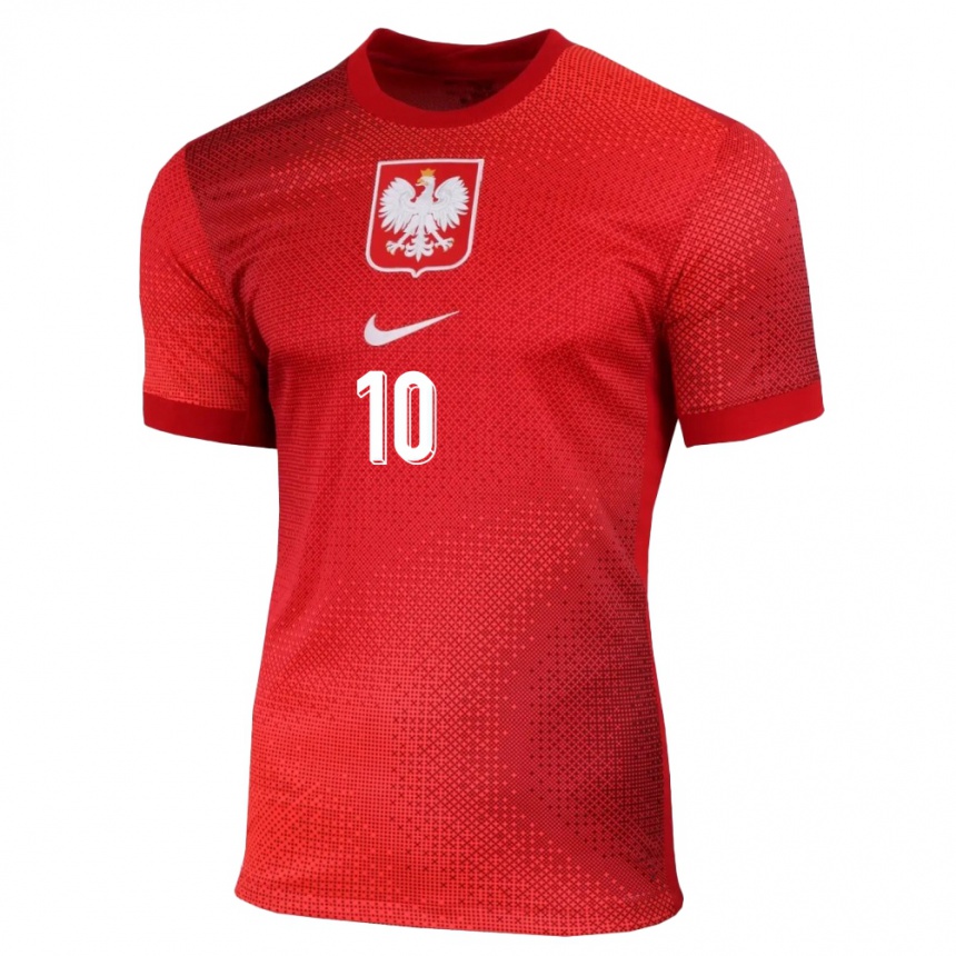 Vaikiškas Lenkija Piotr Zielinski #10 Raudona Išvykos Marškinėliai 24-26 T-Shirt