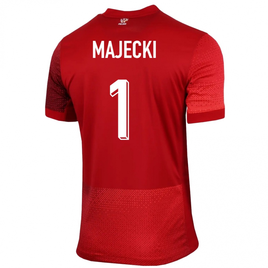 Vaikiškas Lenkija Radoslaw Majecki #1 Raudona Išvykos Marškinėliai 24-26 T-Shirt