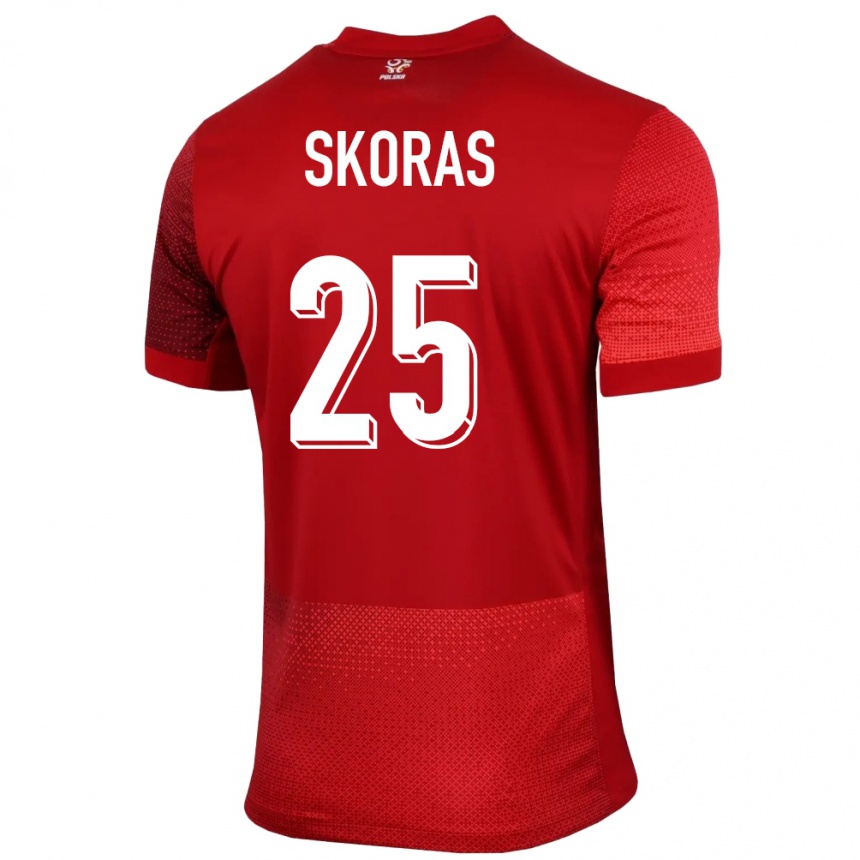 Vaikiškas Lenkija Michal Skoras #25 Raudona Išvykos Marškinėliai 24-26 T-Shirt