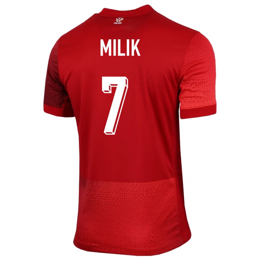 Vaikiškas Lenkija Arkadiusz Milik #7 Raudona Išvykos Marškinėliai 24-26 T-Shirt