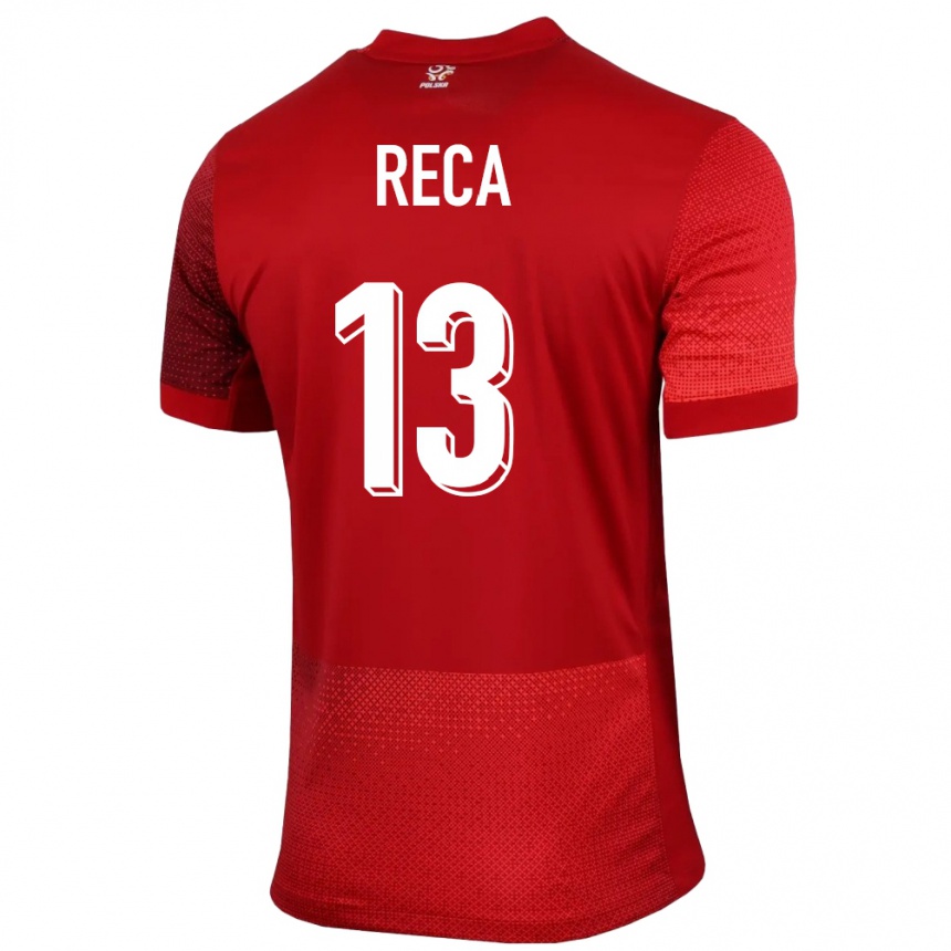 Vaikiškas Lenkija Arkadiusz Reca #13 Raudona Išvykos Marškinėliai 24-26 T-Shirt