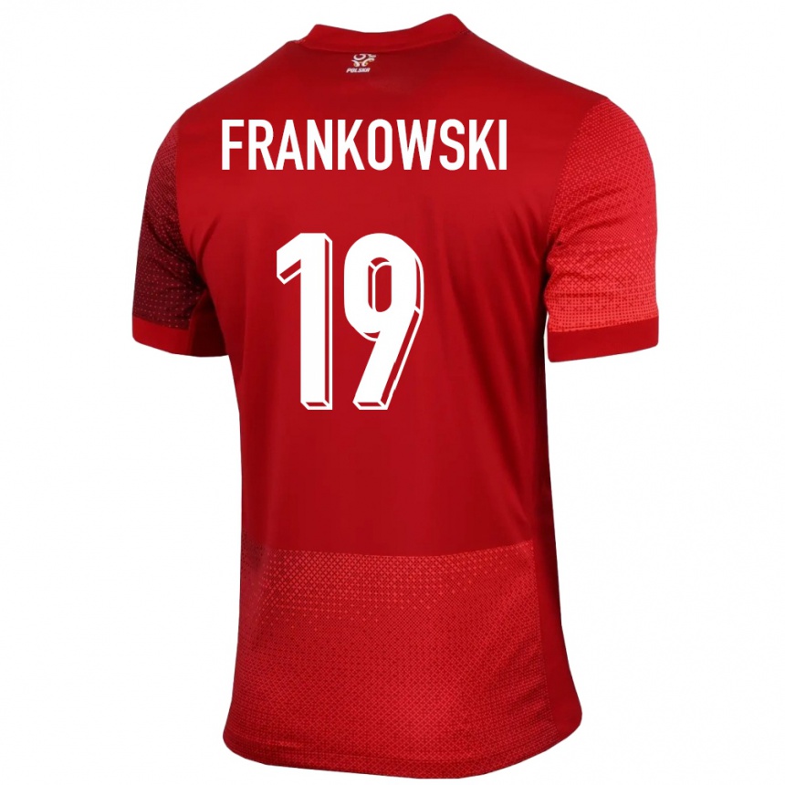 Vaikiškas Lenkija Przemyslaw Frankowski #19 Raudona Išvykos Marškinėliai 24-26 T-Shirt