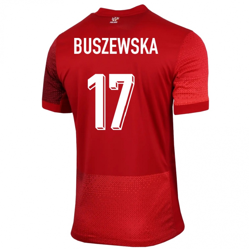 Vaikiškas Lenkija Zofia Buszewska #17 Raudona Išvykos Marškinėliai 24-26 T-Shirt